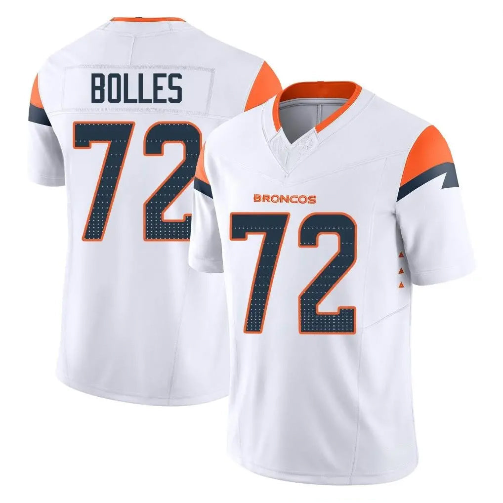 tocy D.Broncos #72 Garett Bolles Player White Limited Vapor F.U.S.E. Home Game Stitched Jerseys