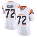 tocy D.Broncos #72 Garett Bolles Player White Limited Vapor F.U.S.E. Home Game Stitched Jerseys