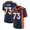 tocy D.Broncos #73 Frank Crum Player Navy Vapor Untouchable Limited Game Stitched Jerseys