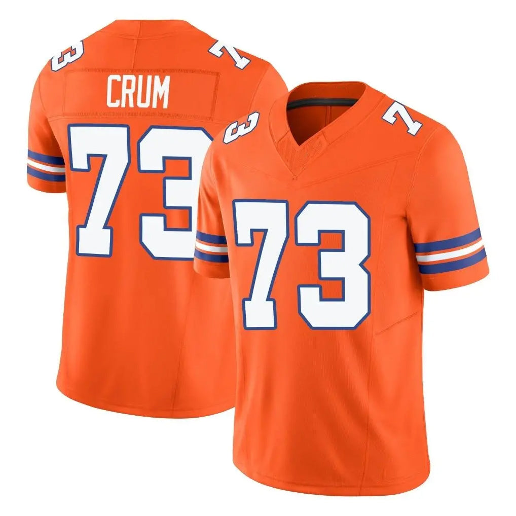 tocy D.Broncos #73 Frank Crum Player Orange Limited Alternate Vapor F.U.S.E. Throwback Game Stitched Jerseys