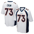 tocy D.Broncos #73 Frank Crum Player White Game Stitched Jerseys