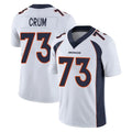tocy D.Broncos #73 Frank Crum Player White Vapor Untouchable Limited Home Game Stitched Jerseys
