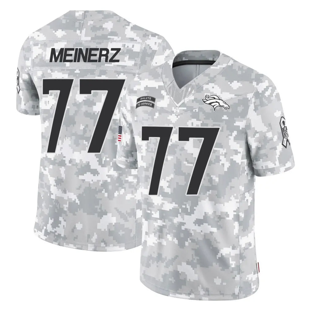 tocy D.Broncos #77 Quinn Meinerz Player Arctic Camo Salute To Service Limited Stitched Jerseys