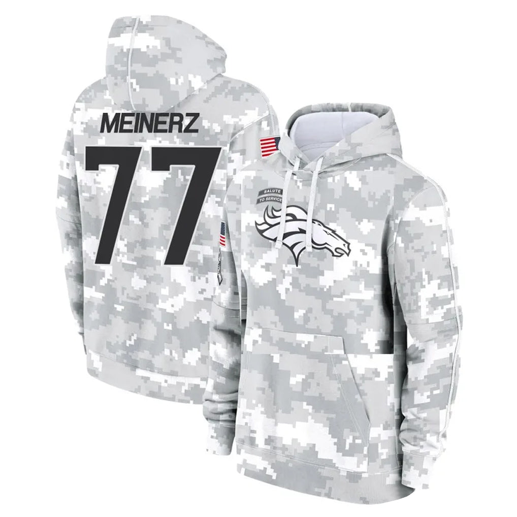 tocy D.Broncos #77 Quinn Meinerz Player Arctic Camo Salute to Service Hoodies Limited Game Stitched Jerseys