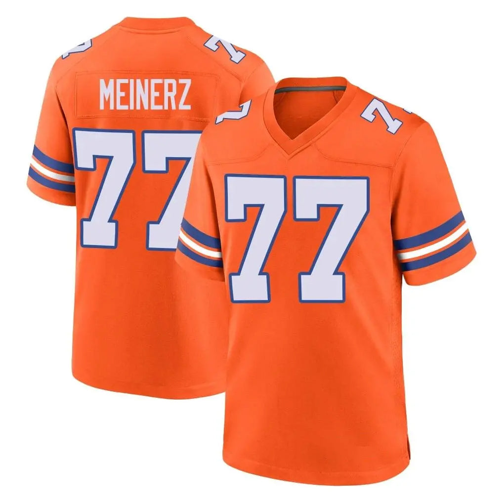 tocy D.Broncos #77 Quinn Meinerz Player Orange Alternate Collection Throwback Game Stitched Jerseys