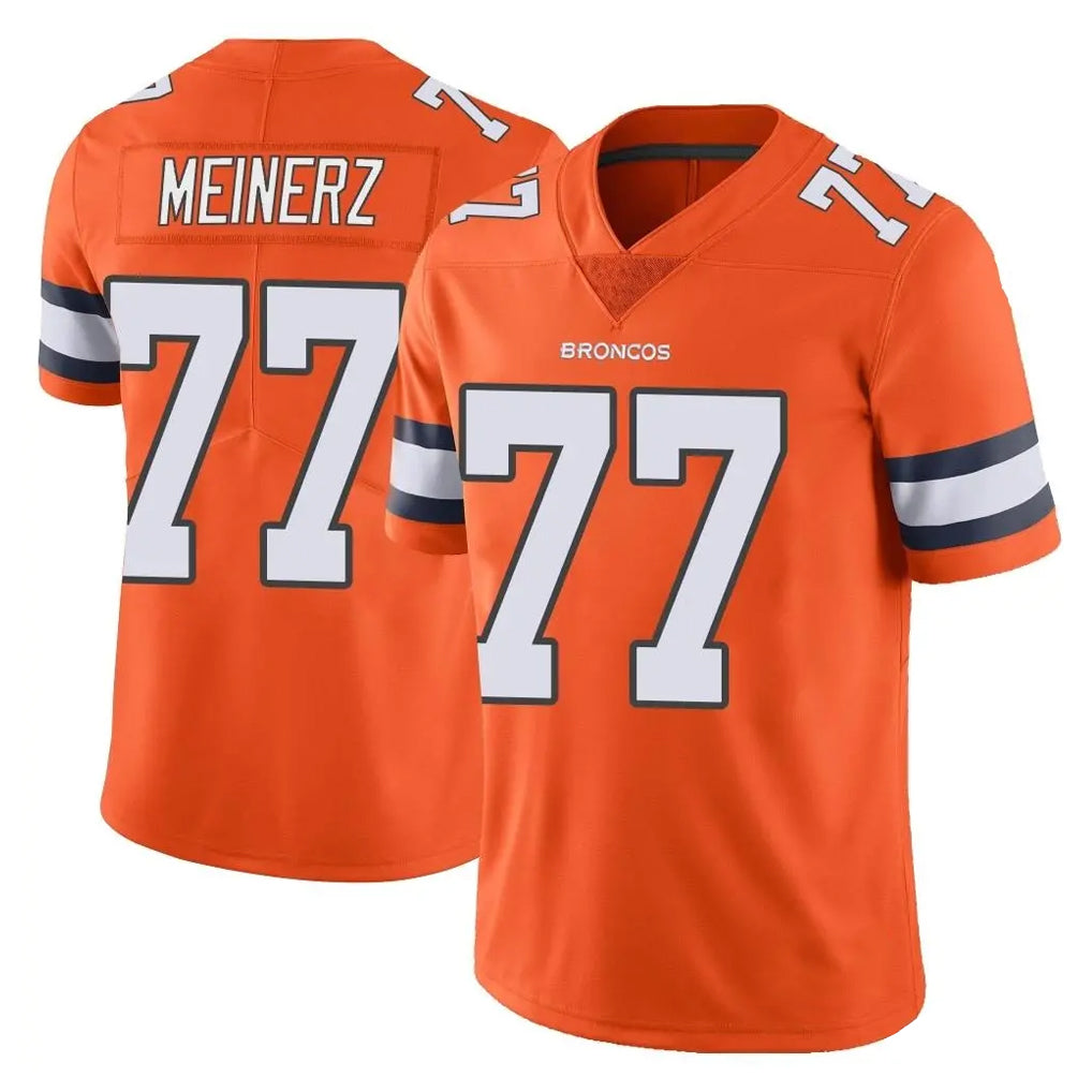 tocy D.Broncos #77 Quinn Meinerz Player Orange Vapor Untouchable Limited Home Game Stitched Jerseys