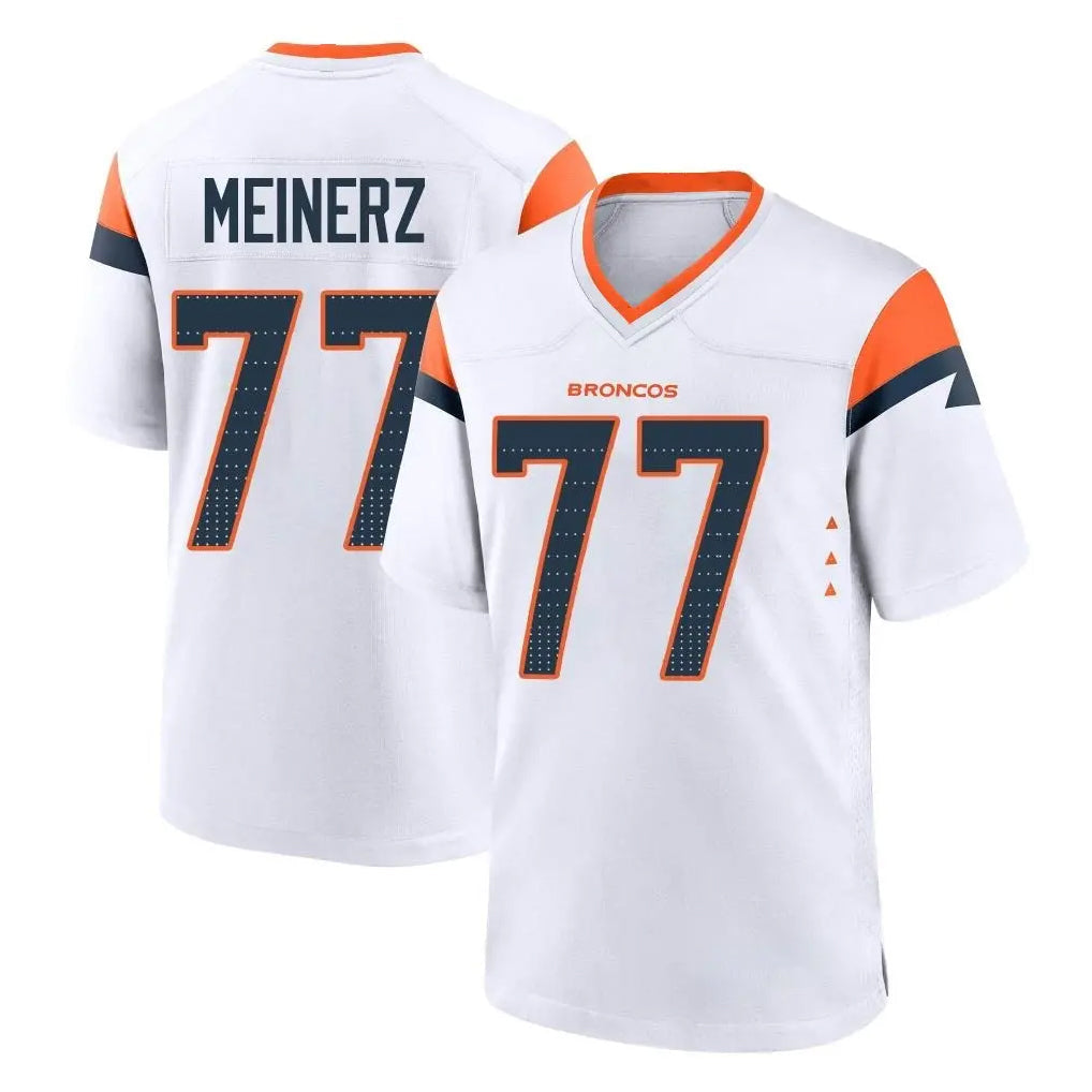 tocy D.Broncos #77 Quinn Meinerz Player White Home Game Stitched Jerseys