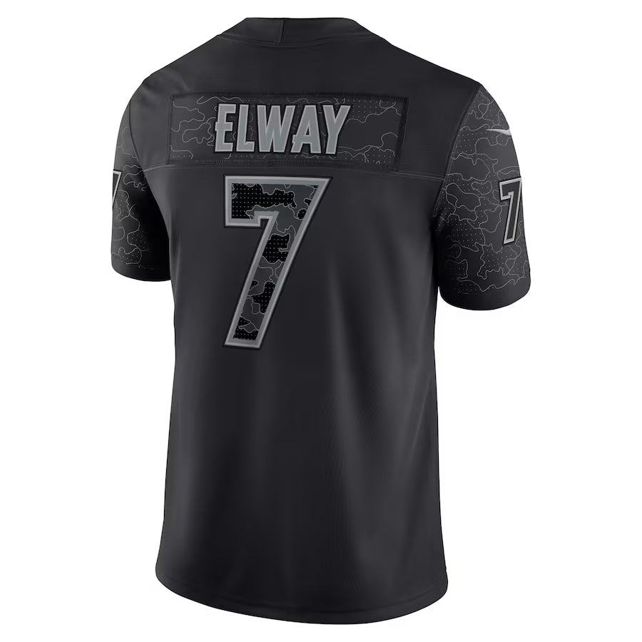 tocy D.Broncos #7 John Elway Player Black RFLCTV Limited Stitched Jerseys