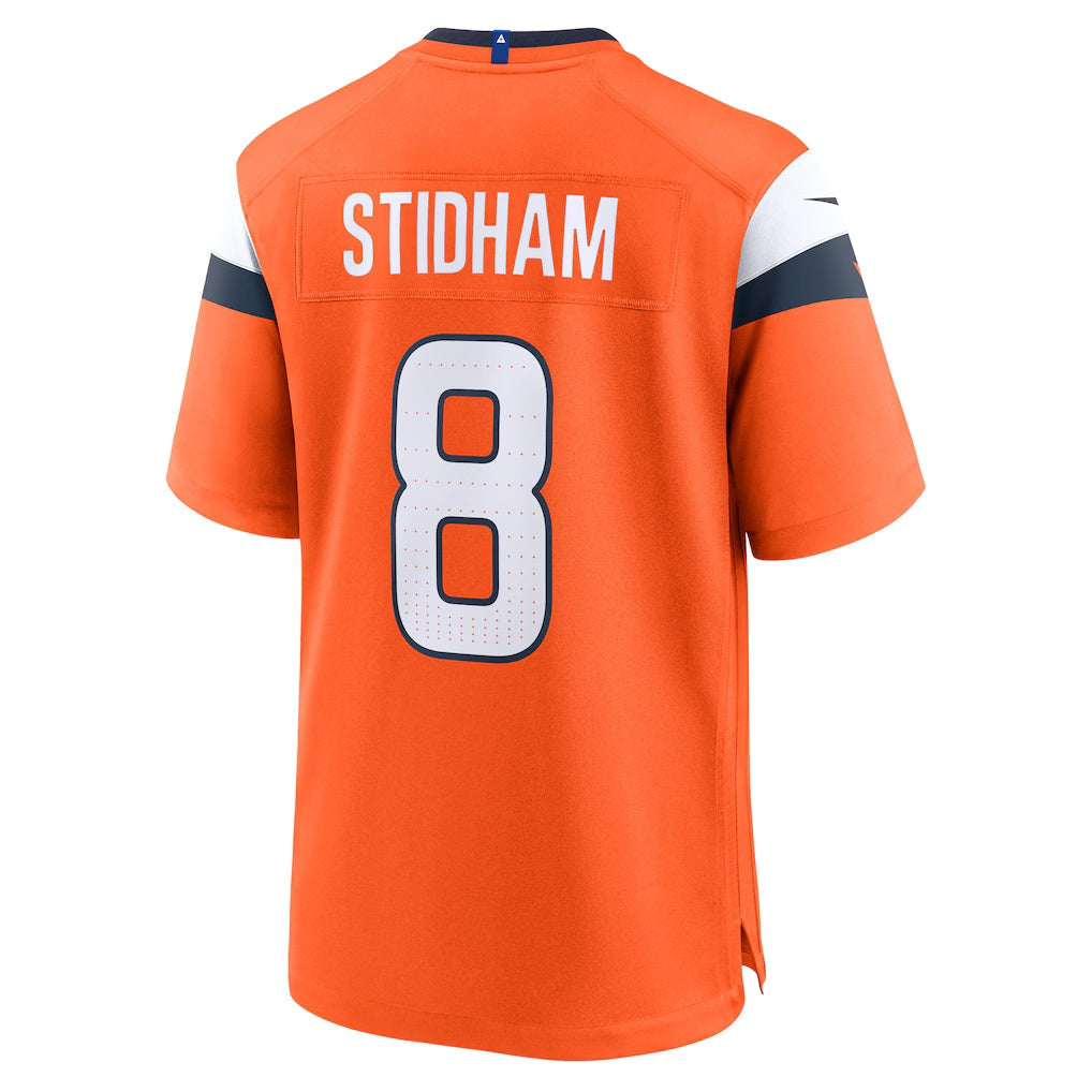 tocy D.Broncos #8 Jarrett Stidham Orange Team Game Stitched Jerseys