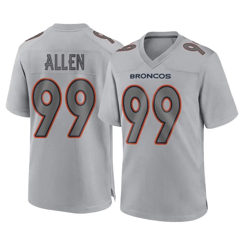 tocy D.Broncos #99 Zach Allen Player Gray Atmosphere Fashion Limited Game Stitched Jerseys