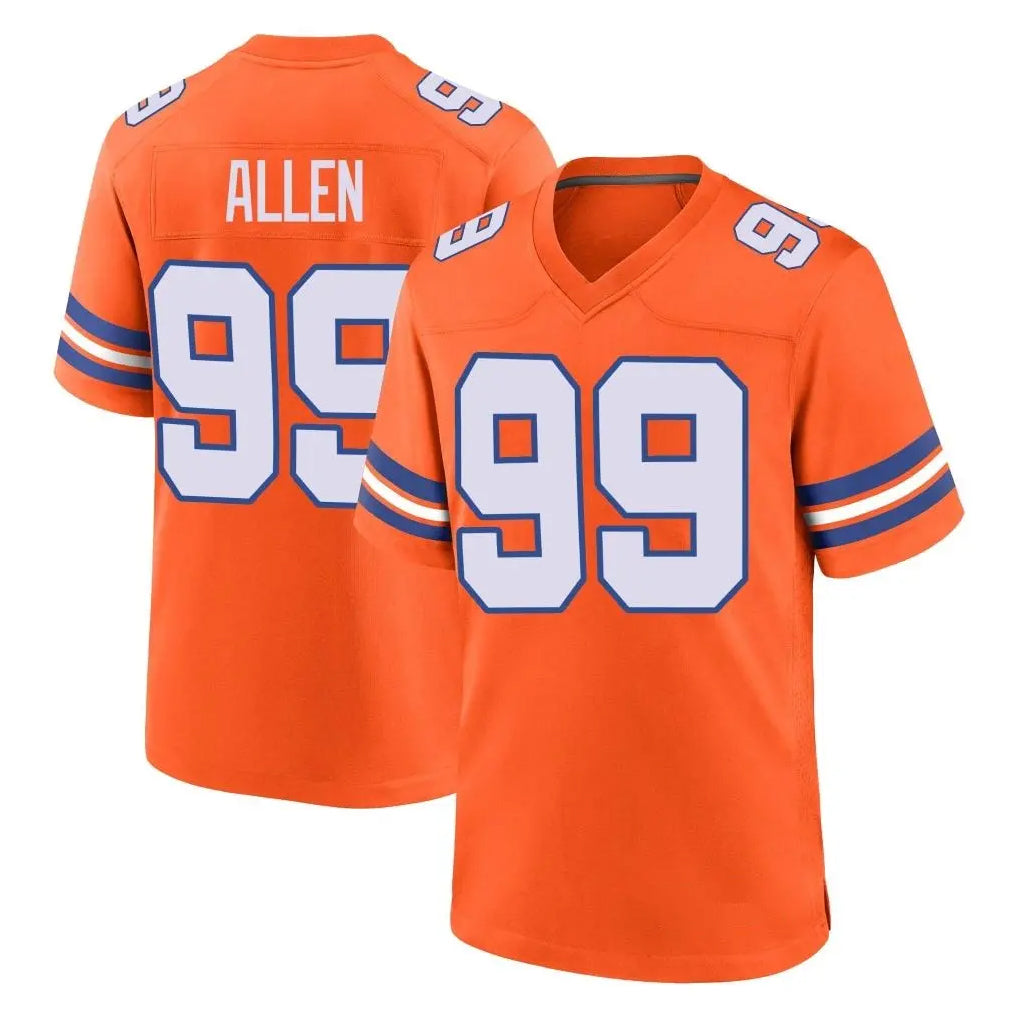 tocy D.Broncos #99 Zach Allen Player Orange Alternate Collection Throwback Game Stitched Jerseys