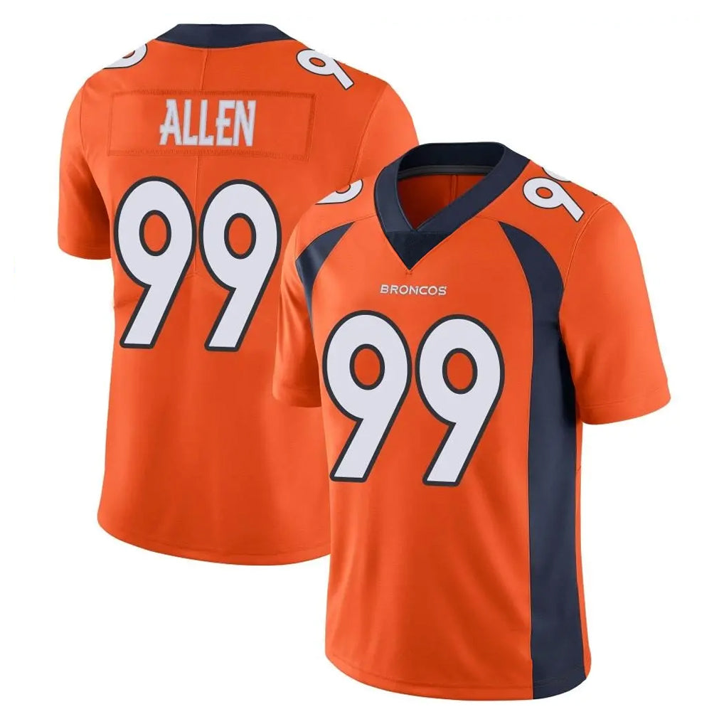 tocy D.Broncos #99 Zach Allen Player Orange Color Vapor Untouchable Limited Game Stitched Jerseys