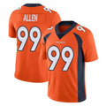 tocy D.Broncos #99 Zach Allen Player Orange Color Vapor Untouchable Limited Game Stitched Jerseys