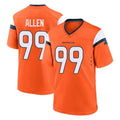 tocy D.Broncos #99 Zach Allen Player Orange Home Game Stitched Jerseys
