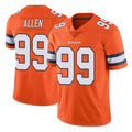 tocy D.Broncos #99 Zach Allen Player Orange Vapor Untouchable Limited Home Game Stitched Jerseys