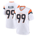 tocy D.Broncos #99 Zach Allen Player White Home Game Stitched Jerseys