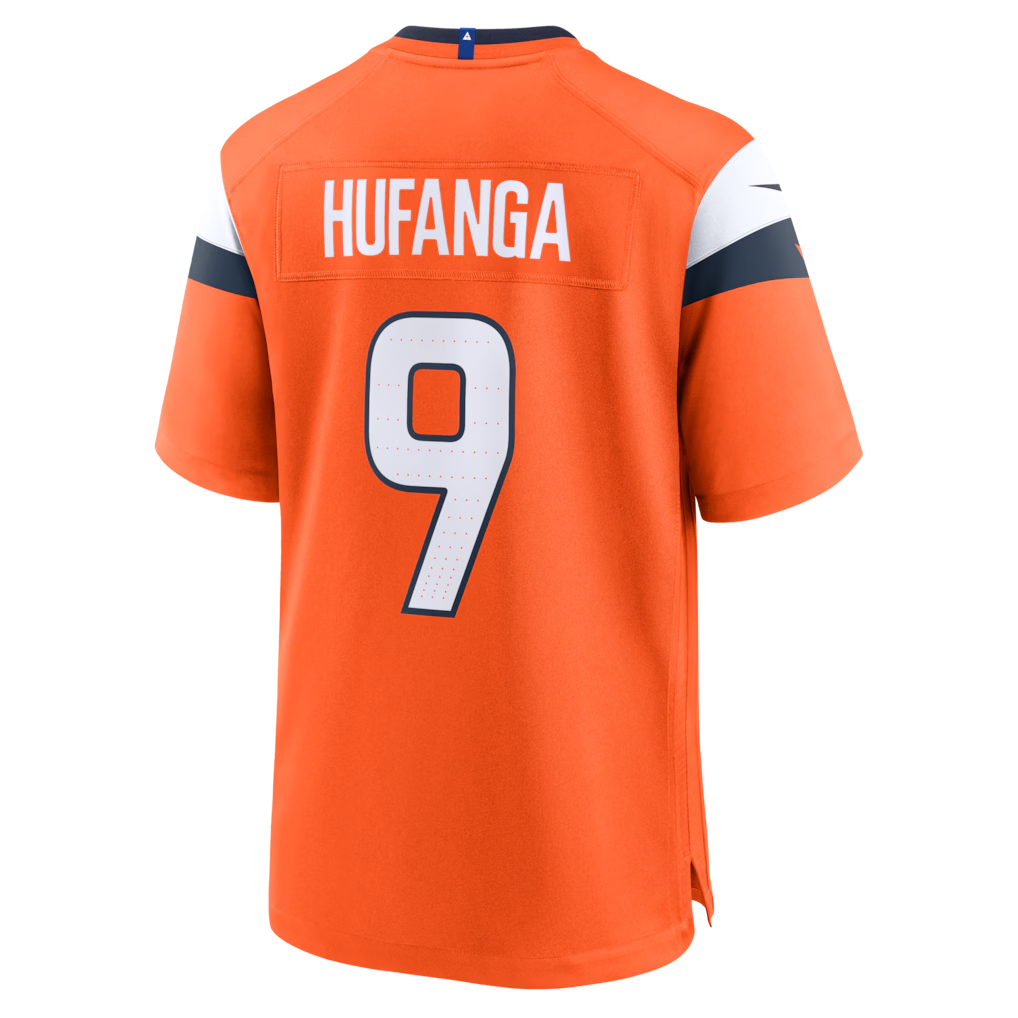 tocy D.Broncos #9 Talanoa Hufanga Orange Team Game Stitched Jerseys