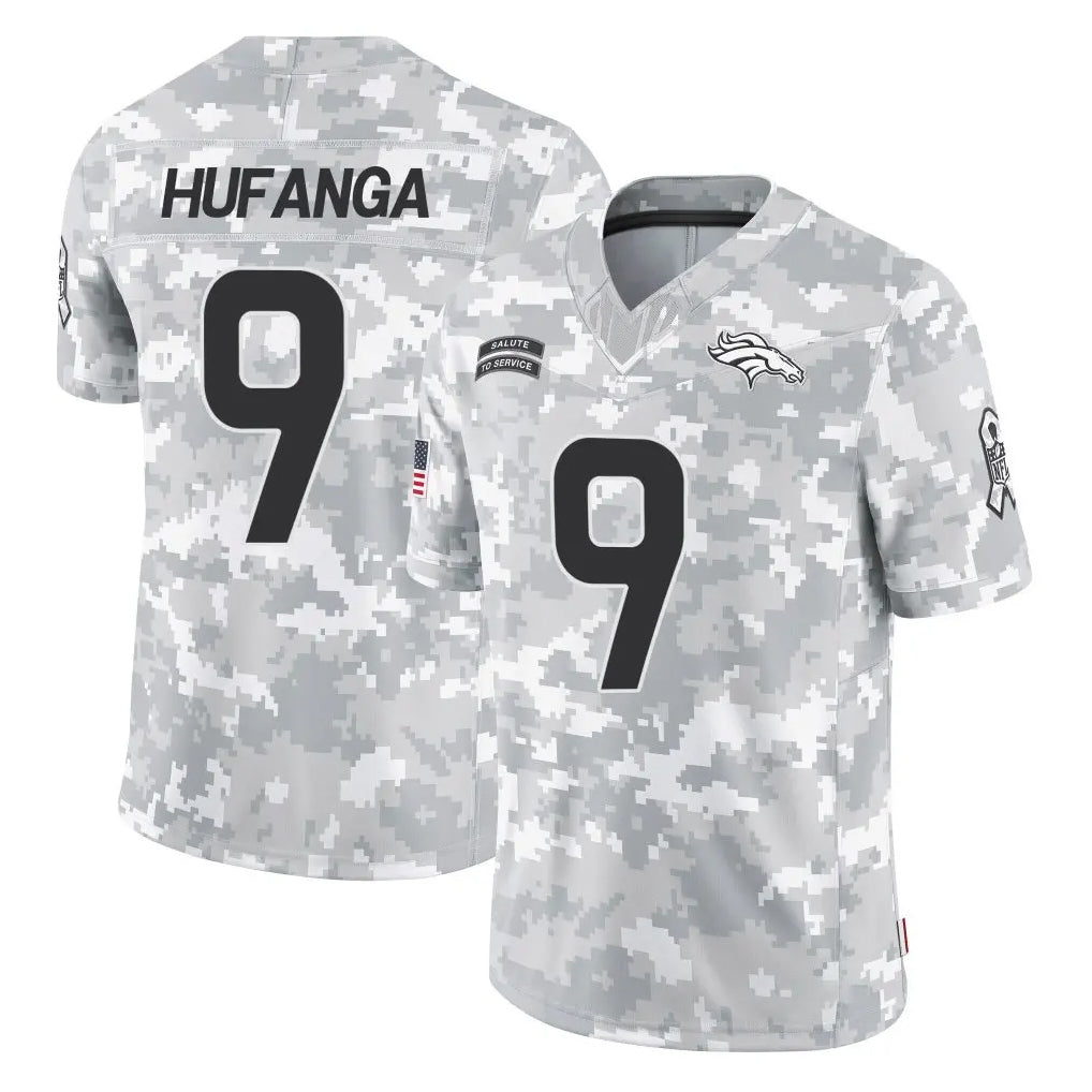 tocy D.Broncos #9 Talanoa Hufanga Player Arctic Camo Salute To Service Limited Stitched Jerseys