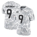 tocy D.Broncos #9 Talanoa Hufanga Player Arctic Camo Salute To Service Limited Stitched Jerseys