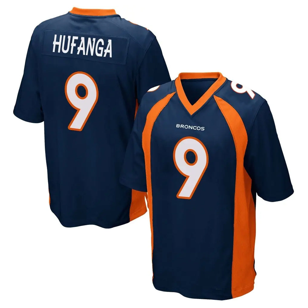 tocy D.Broncos #9 Talanoa Hufanga Player Navy Game Stitched Jerseys
