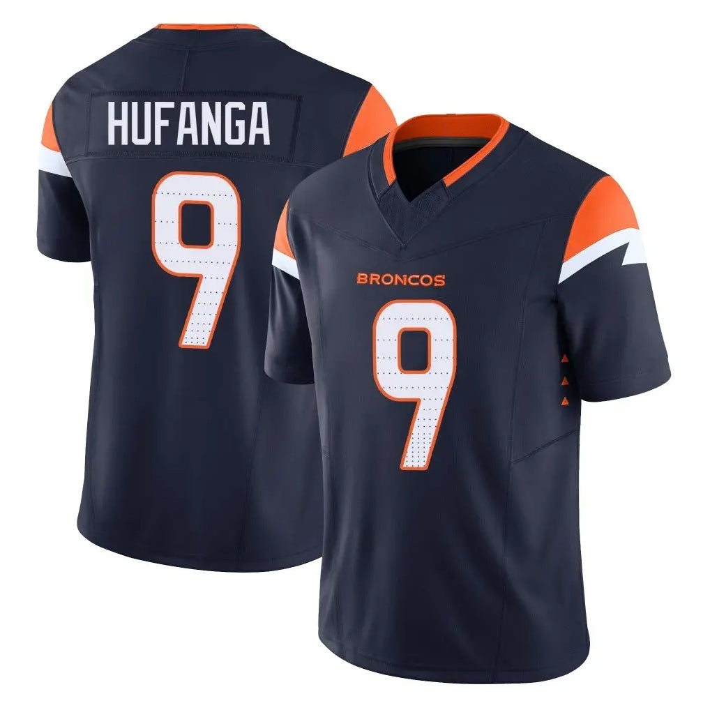 tocy D.Broncos #9 Talanoa Hufanga Player Navy Limited Vapor F.U.S.E. Home Game Stitched Jerseys