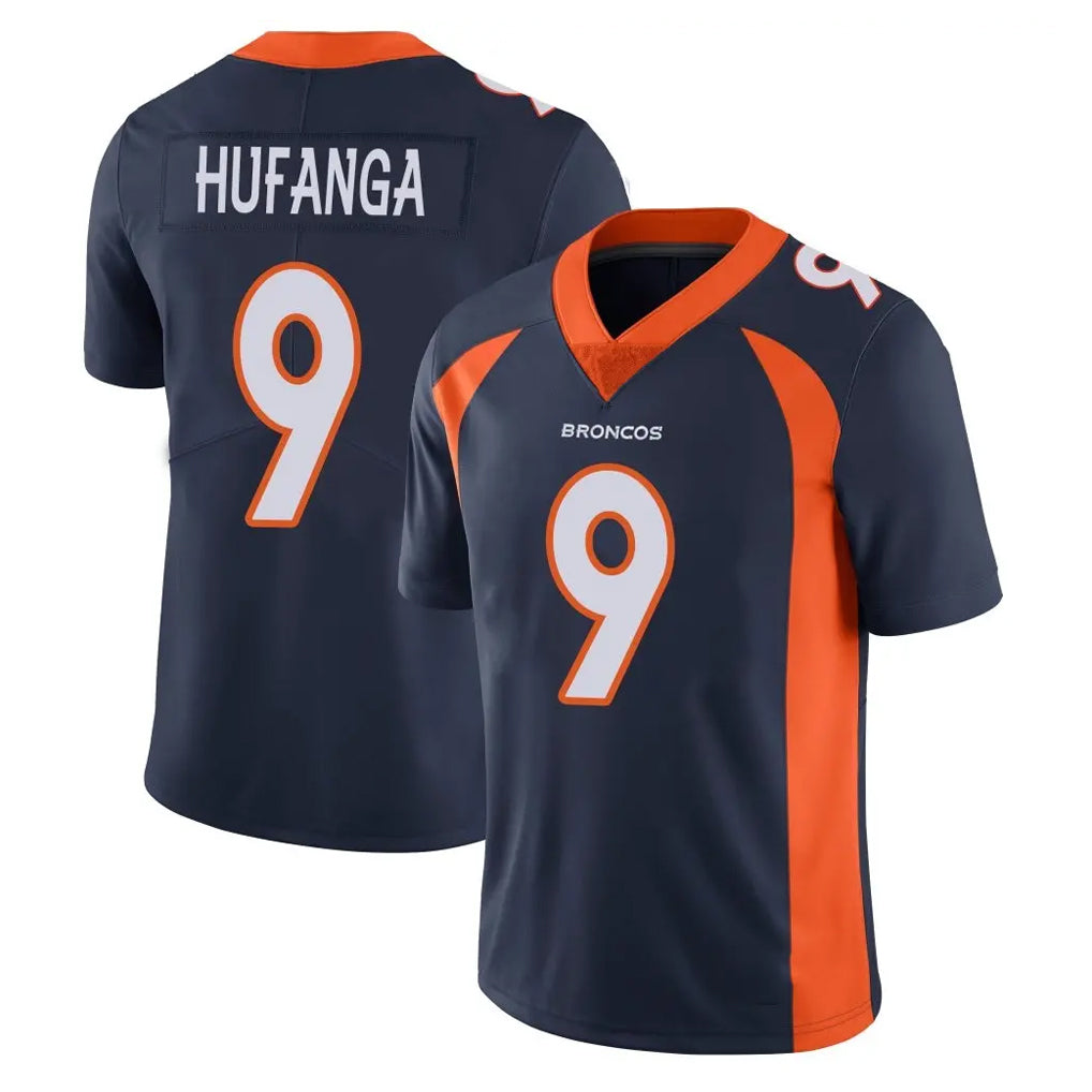 tocy D.Broncos #9 Talanoa Hufanga Player Navy Vapor Untouchable Limited Game Stitched Jerseys