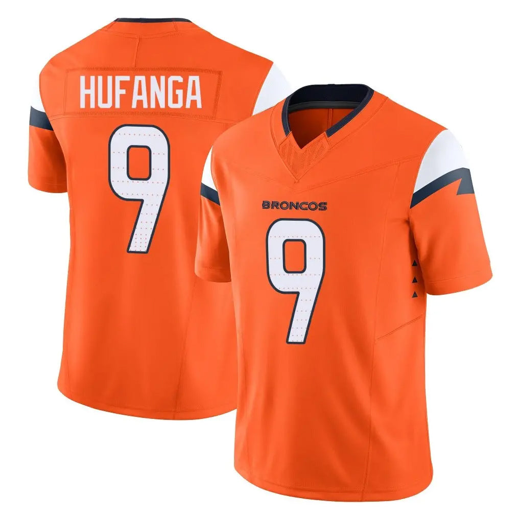 tocy D.Broncos #9 Talanoa Hufanga Player Orange Vapor F.U.S.E. Limited Home Game Stitched Jerseys