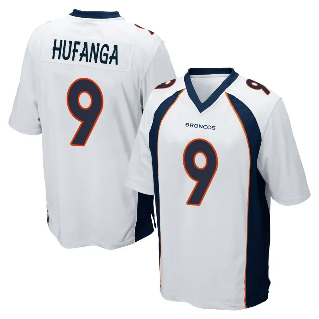 tocy D.Broncos #9 Talanoa Hufanga Player White Game Stitched Jerseys