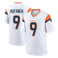 tocy D.Broncos #9 Talanoa Hufanga Player White Home Game Stitched Jerseys