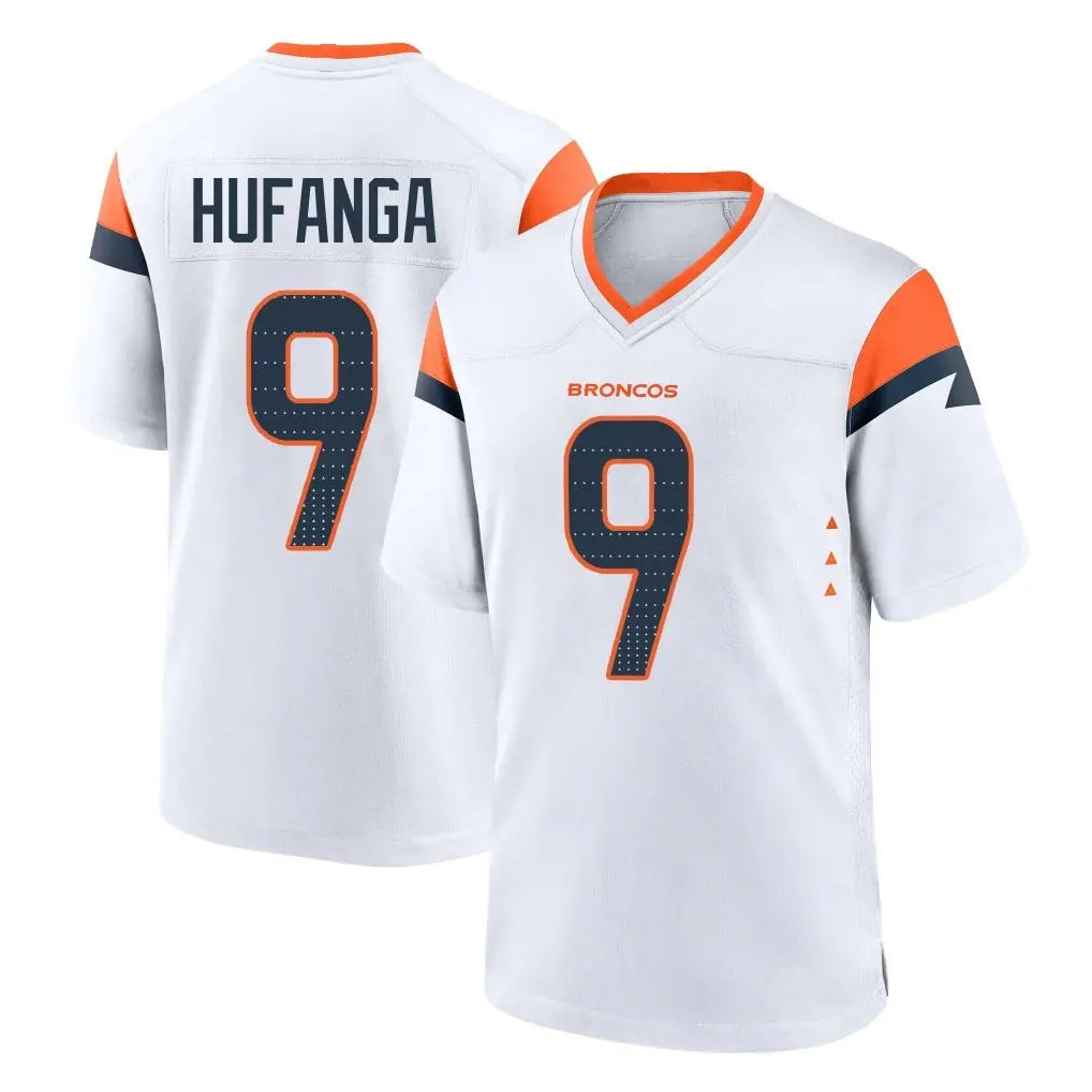 tocy D.Broncos #9 Talanoa Hufanga Player White Home Game Stitched Jerseys