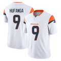 tocy D.Broncos #9 Talanoa Hufanga Player White Limited Vapor F.U.S.E. Home Game Stitched Jerseys