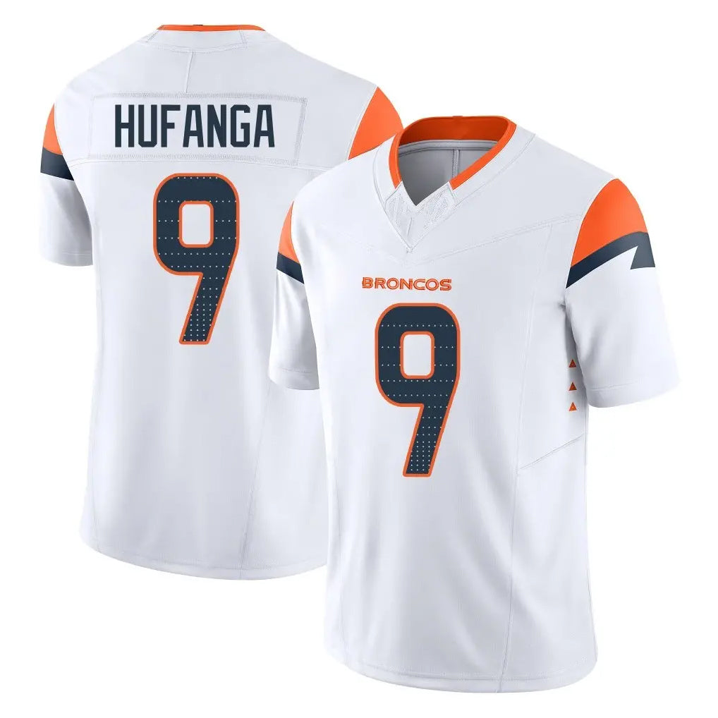 tocy D.Broncos #9 Talanoa Hufanga Player White Limited Vapor F.U.S.E. Home Game Stitched Jerseys