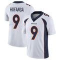 tocy D.Broncos #9 Talanoa Hufanga Player White Vapor Untouchable Limited Home Game Stitched Jerseys