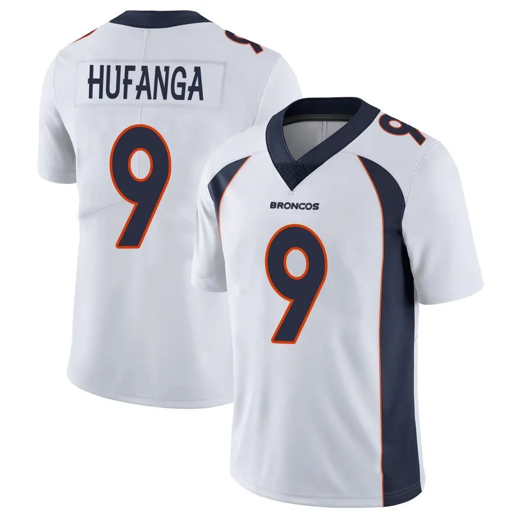 tocy D.Broncos #9 Talanoa Hufanga Player White Vapor Untouchable Limited Home Game Stitched Jerseys