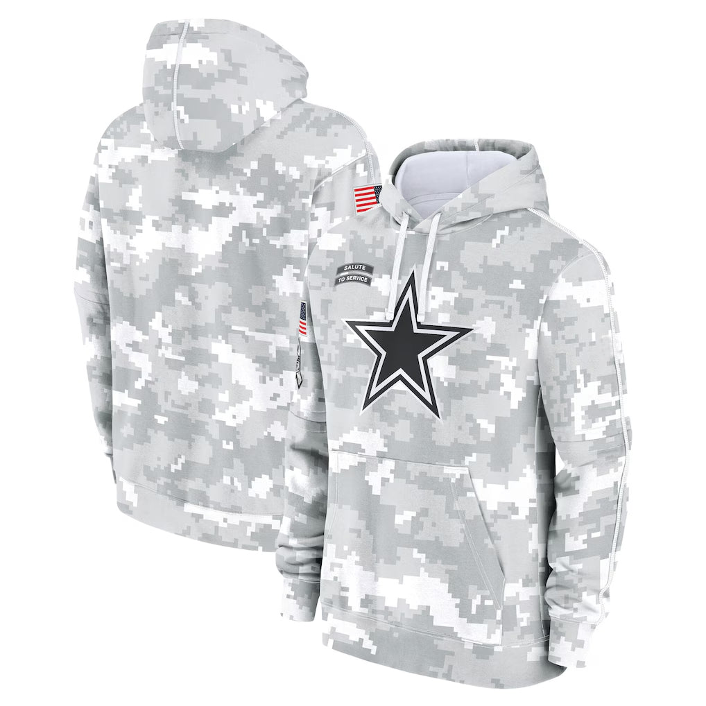 tocy D.Cowboys Arctic Camo Salute to Service Hoodies Limited Game Blank Player Stitched Jerseys