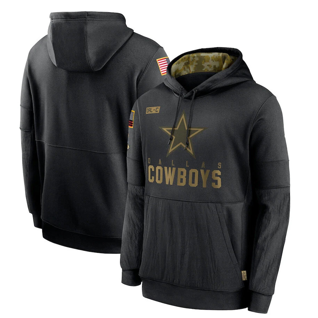 tocy D.Cowboys Black Salute to Service Pullover Hoodies Limited Blank Player Stitched Jerseys