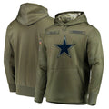 tocy D.Cowboys Olive Salute to Service Pullover Hoodies Home Game Blank Player Stitched Jerseys