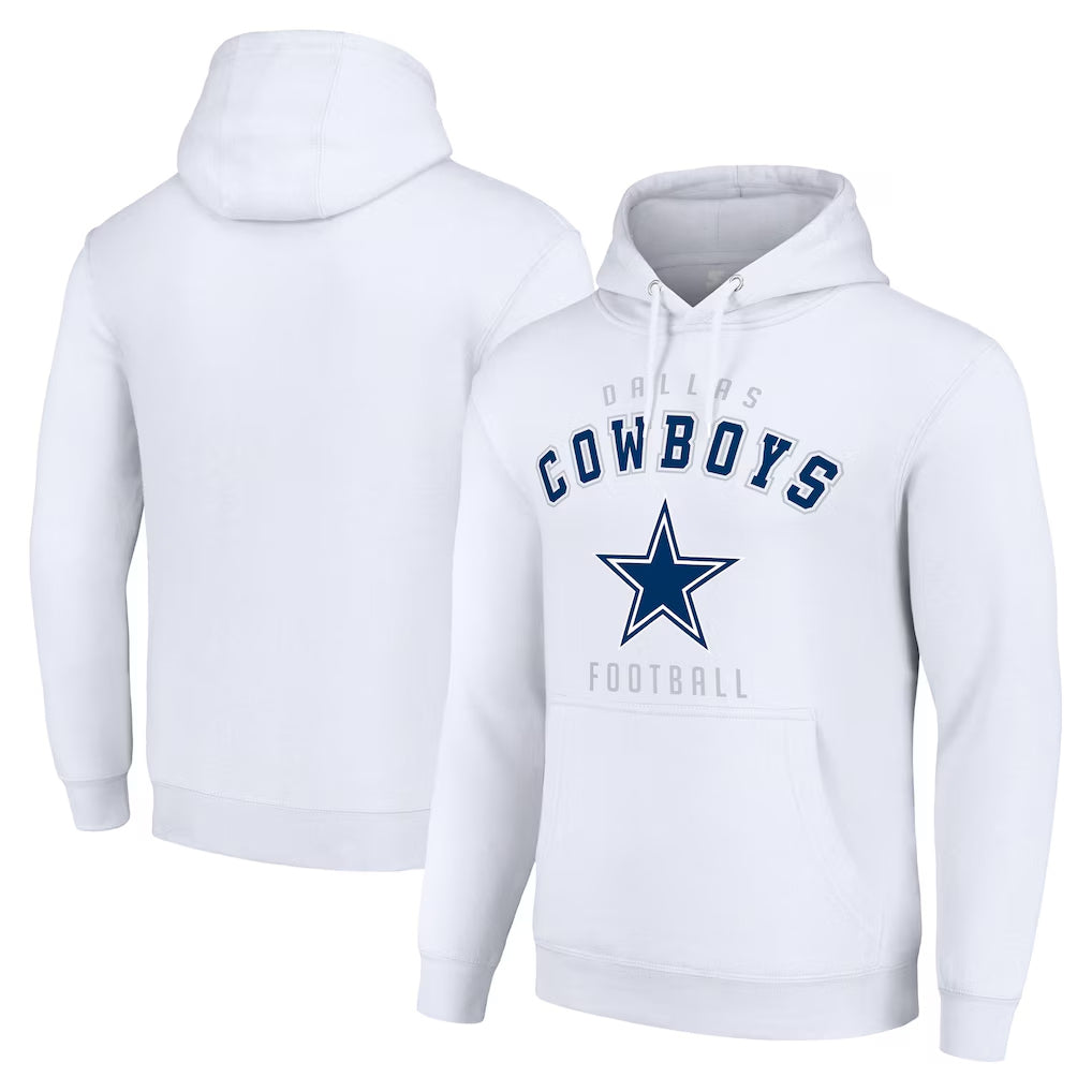tocy D.Cowboys White Pullover Hoodies Limited Blank Player Stitched Jerseys