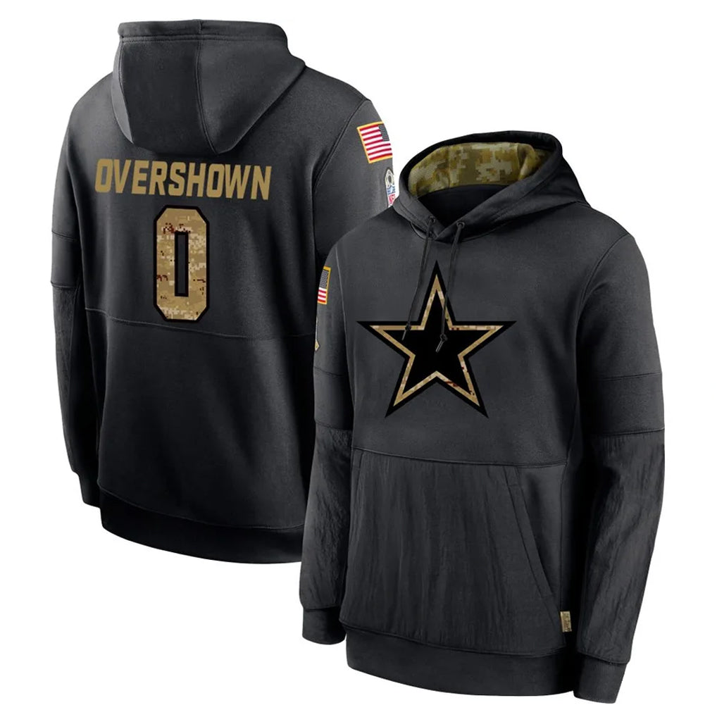 tocy D.Cowboys #0 DeMarvion Overshown Player Black Salute to Service Pullover Hoodies Limited Stitched Jerseys