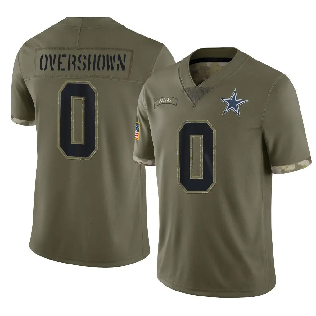 tocy D.Cowboys #0 DeMarvion Overshown Player Olive Salute to Service Limited Game Stitched Jerseys