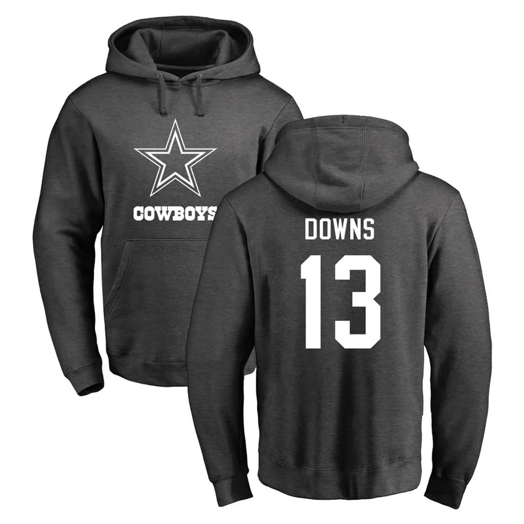 tocy D.Cowboys #13 Caleb Downs Player Ash One Color Pullover Hoodie Limited Stitched Jerseys