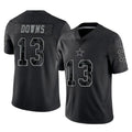 tocy D.Cowboys #13 Caleb Downs Player Black Limited Reflective Home Game Stitched Jerseys
