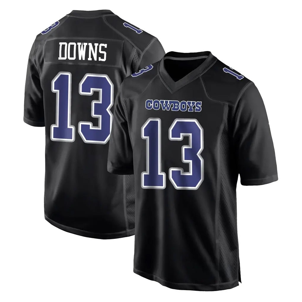 tocy D.Cowboys #13 Caleb Downs Player Carbon Black Fashion Home Game Stitched Jerseys