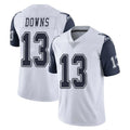 tocy D.Cowboys #13 Caleb Downs Player White-Navy Limited Color Rush Vapor Untouchable Home Game Stitched Jerseys