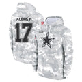 tocy D.Cowboys #17 Brandon Aubrey Player Arctic Camo Salute to Service Hoodies Limited Game Stitched Jerseys