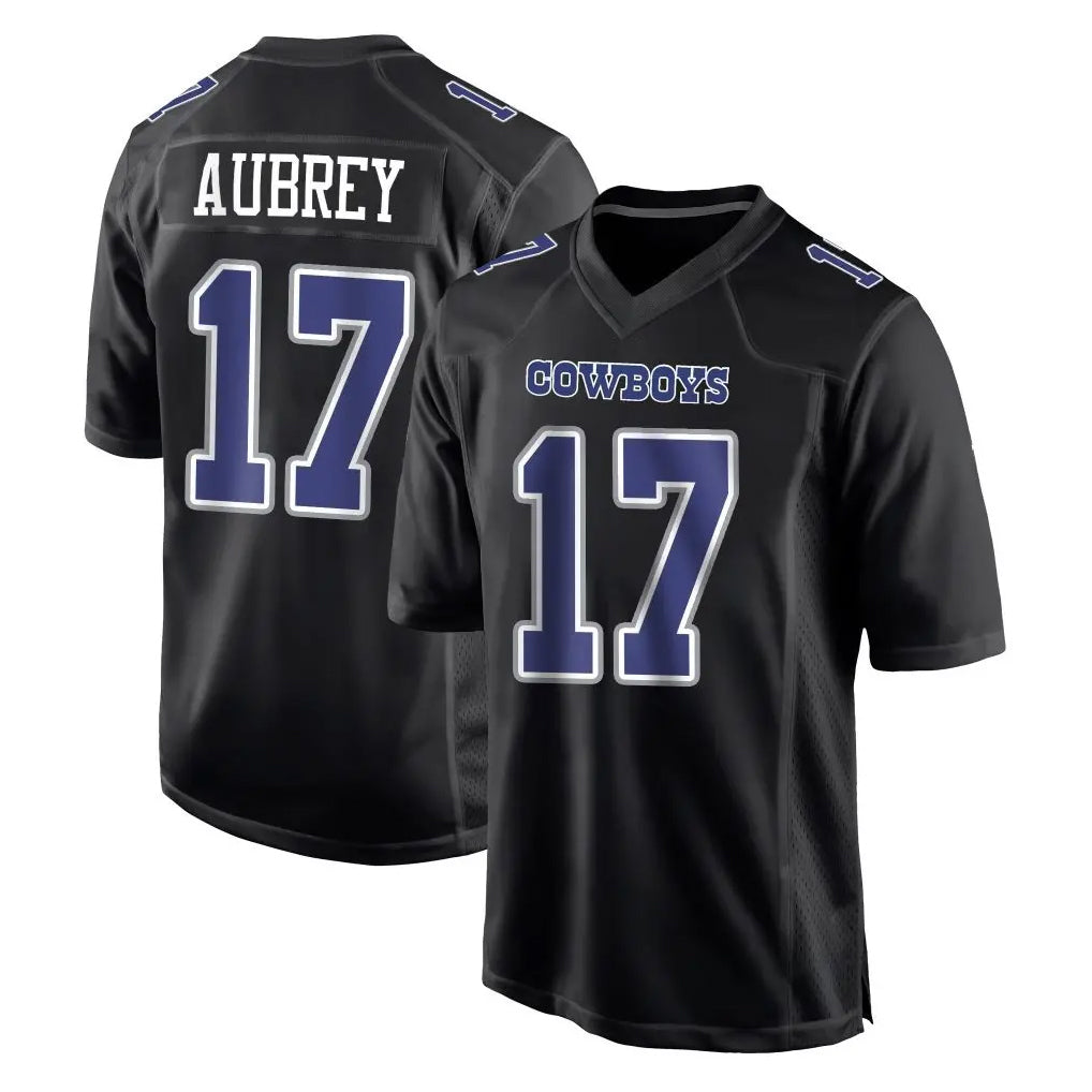tocy D.Cowboys #17 Brandon Aubrey Player Carbon Black Fashion Home Game Stitched Jerseys