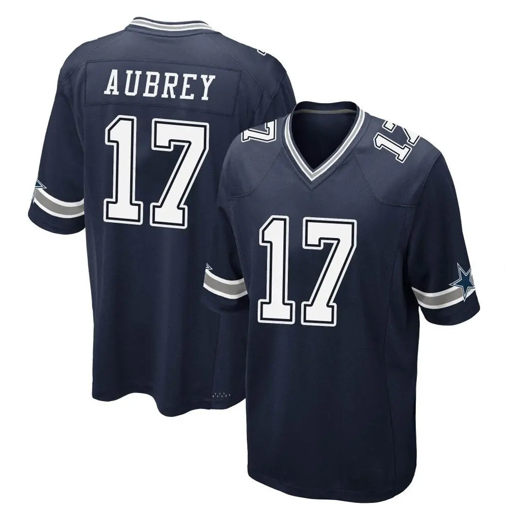 tocy D.Cowboys #17 Brandon Aubrey Player Navy Home Game Stitched Jerseys