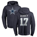 tocy D.Cowboys #17 Brandon Aubrey Player Navy Pullover Hoodies Limited Stitched Jerseys