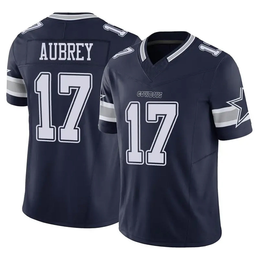 tocy D.Cowboys #17 Brandon Aubrey Player Navy Vapor F.U.S.E. Limited Stitched Jerseys