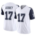 tocy D.Cowboys #17 Brandon Aubrey Player White-Navy Limited Vapor F.U.S.E. Home Game Stitched Jerseys